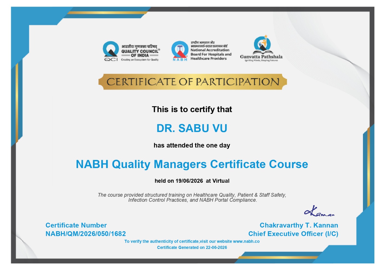 Certificates